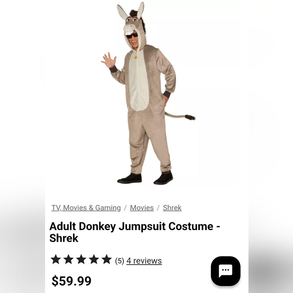 Adult (S/M) donkey costume